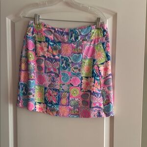 Lulu-B Pink and Blue Floral Mini Skort